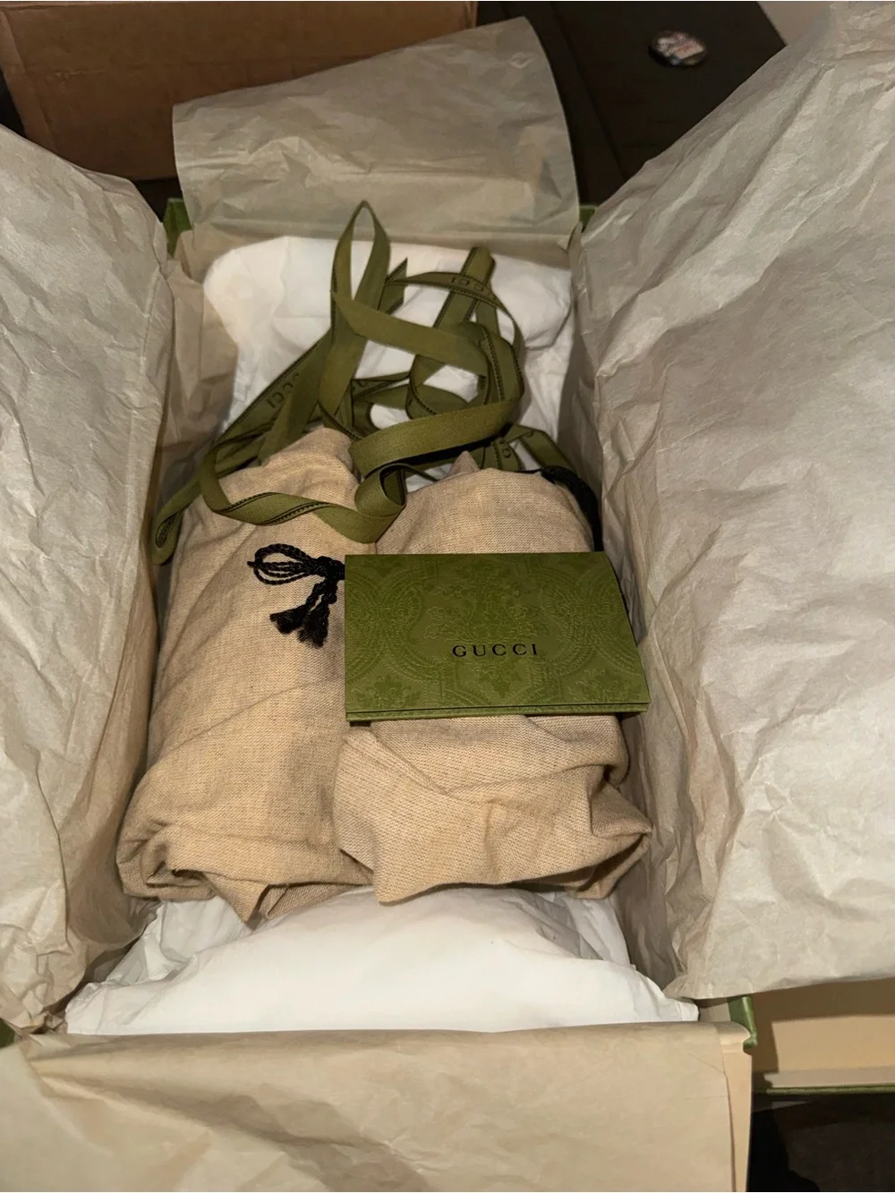 Gucci Lime Green Embossed Logo Box
